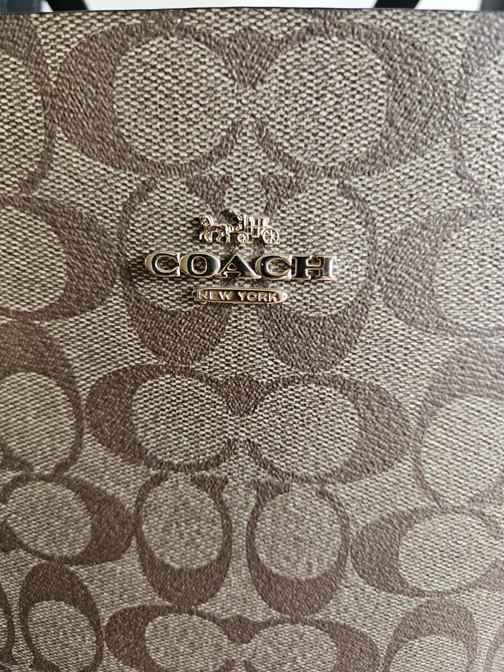 Coach Mollie Signature Canvas Tote W/Checkbook Wallet - Picture 10 of 16